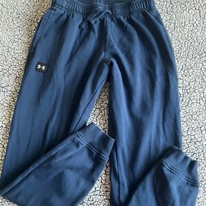 Under Armour Blue Joggers with Tapered Legs and Elastic Waistband